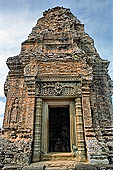 Angkor - Eastern Mebon - towers of the  central platform representing the peaks of Mount Meru